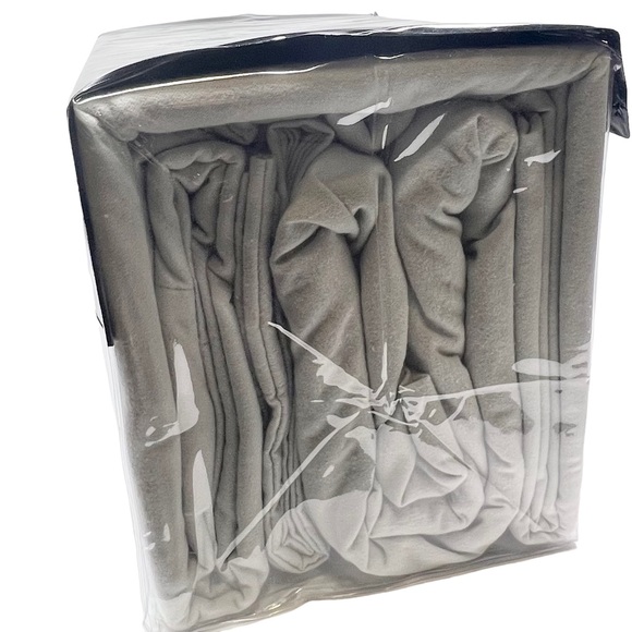 Lauren Ralph Lauren Flannel Sheet, Queen Set Grey - Picture 5 of 7